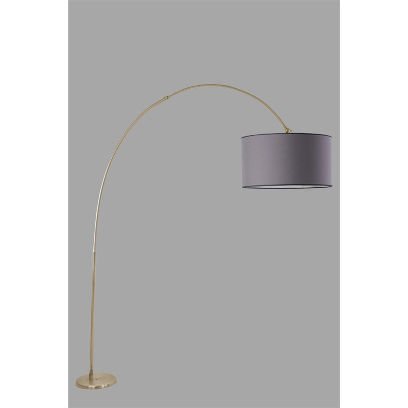 Élégante lampe sur pied scandinave, hauteur réglable de 61,0 à 86,6 pouces, corps en métal chromé mat, finition gris clair | Douille E27, 40 W maximum | Conception moderne pour le salon, la chambre à coucher et le bureau, solution d'éclairage polyvalente