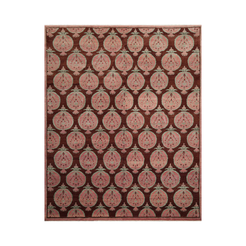 One-of-a-Kind Rectangle Wool Area Rug in Brown, Rectangle  8'1'' x 10'1''
