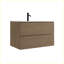Ensemble de meuble-lavabo mural 30 po en céramique brun avec rangement à fermeture en douceur-133705793-133705792