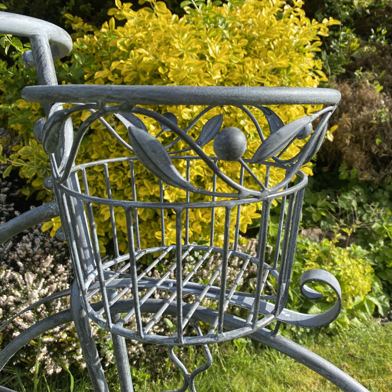 Zanesville Metal Cachepot, Grey