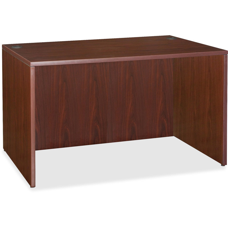 Essentials Series Desk Shell, Mahogany, 72" W x 36" D