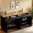 Farmhouse Sideboard With Adjustable Shelves And Rustic Handles-1369307414