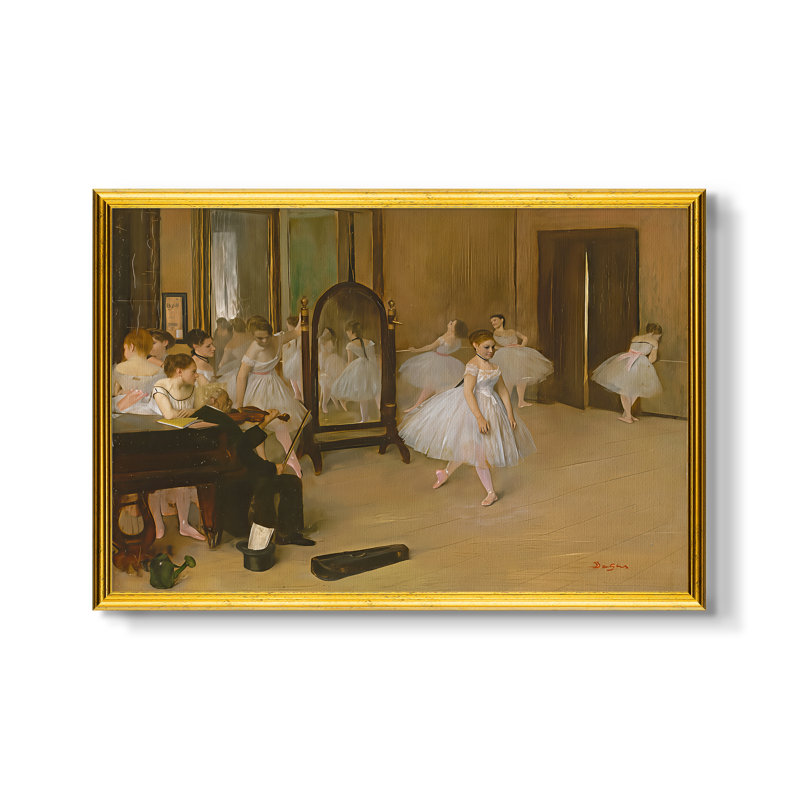 La classe de la danse, c. 1870 - Edgar Degas - Toile encadrée sur mesure, 20x28 INNER SIZE, Framed Canvas