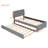 Teddy Fleece Upholstered Platform Bed With Trundle, LED Lights, And Remote Control For Comfortable And Stylish Sleep-1772044490