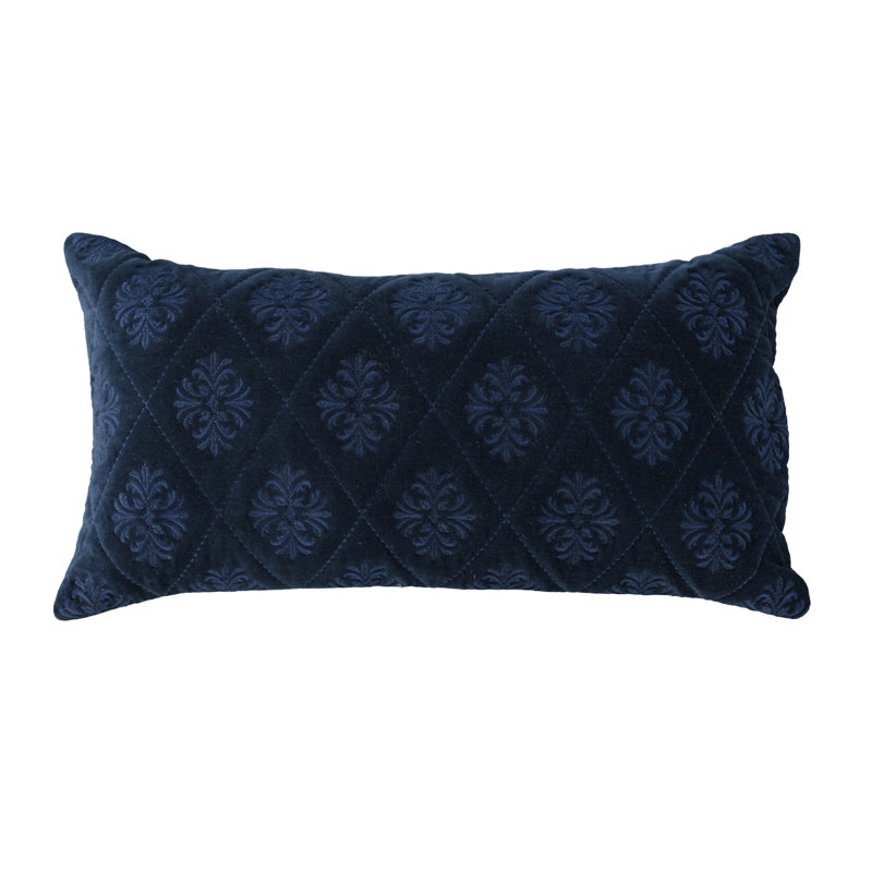 Coussin en coton, Bleu, Polyester