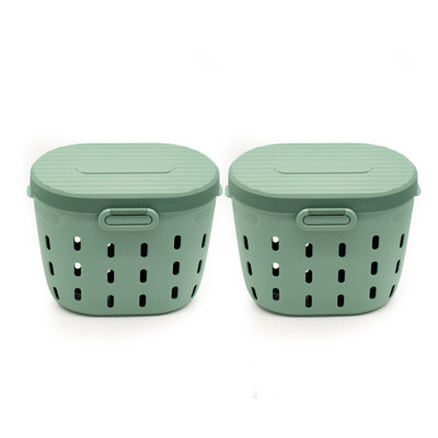 14 Polypropylene Plastic Outdoor Worm Bin with Latching Lid