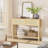 Zayer Rattan Entryway Table, 43" Console Table with Drawers, 2 Tier Sofa Table with Storage, Wooden Console Table for Entryway-1089253019