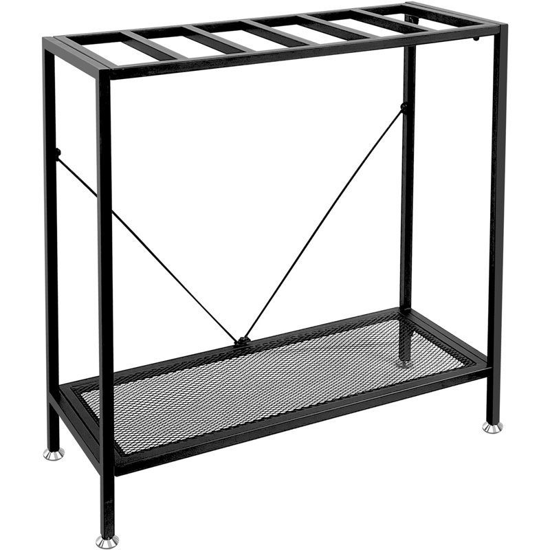 White Metal 29 Gallon Aquarium Stand with Storage Shelf