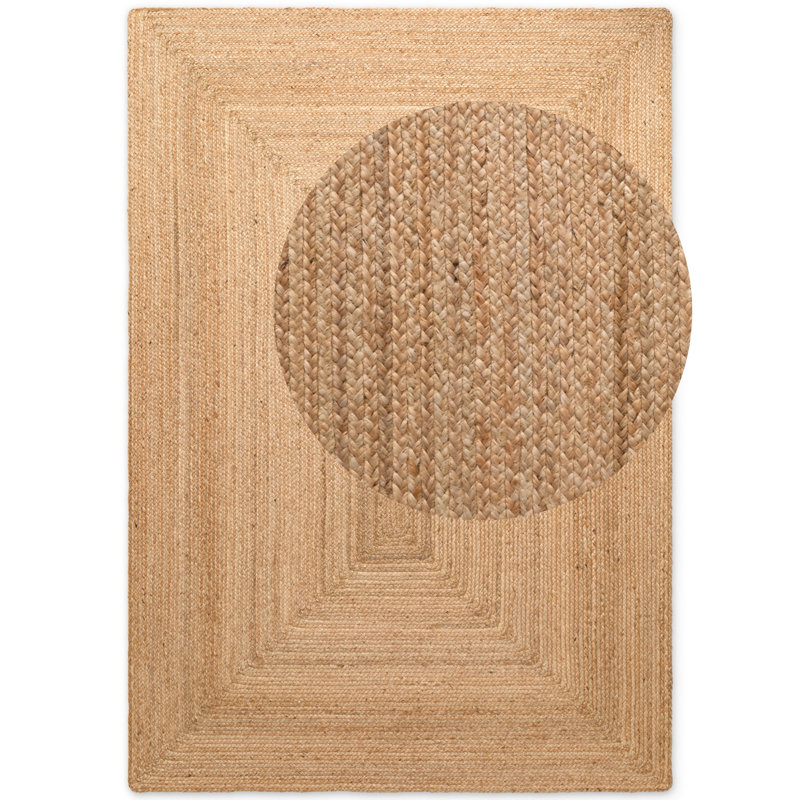 Sharmila - Jute Rug by Hanse Home - Natural Rug, 100% Jute, Handwoven Boho for Living Room, Bedroom, Dining Room, Hallway