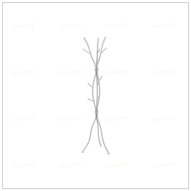Contemporary Metal Hall Tree With 11 Hooks, Free-Standing Coat Rack For Entryway And Bedroom, Sturdy And Stylish Design, Gray
