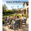 Ensembles repas d'extérieur toutes saisons - Ensembles repas d'extérieur modernes résistants à la rouille pour terrasse de jardin 1 table et 2 chaises-126281972