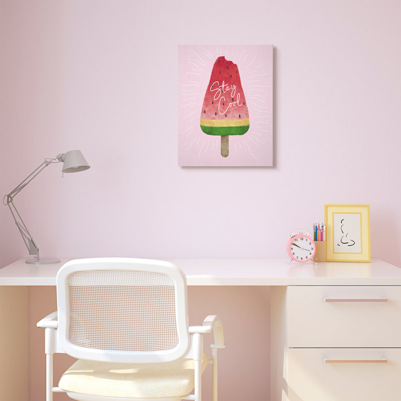 Davin Stay Cool Watermelon Ice Cream Art, Toile tendue, H 30 po x l 24 po