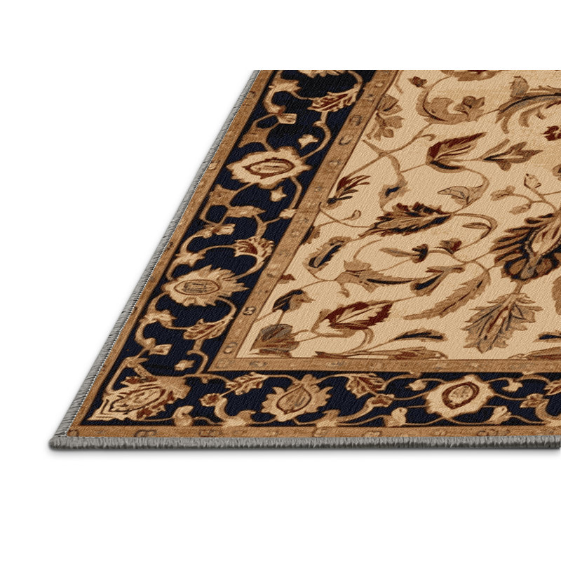 Tapis brun lavable à la machine, Carré 8 pi