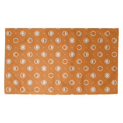 Tapis décoratif orange Moon phases