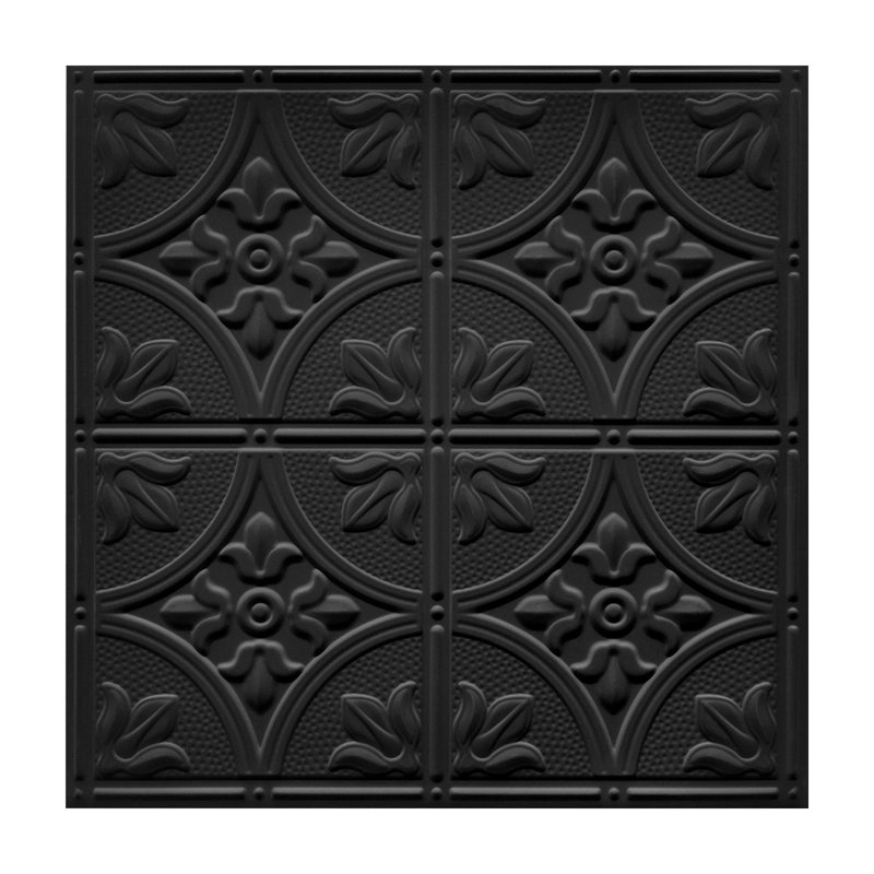 Paquet de 12 tuiles de plafond décoratives embossées Fasarxiu X 2 pi - Très épais, ignifuge, imperméable, réutilisable, PVC de qualité supérieure, sans affaissement et casse (48 pieds carrés / caisse)
