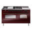 ILVE Nostalgie II 60 Dual Fuel Range, 5 Burners, Griddle, Frenchtop -1514149103-1514149237