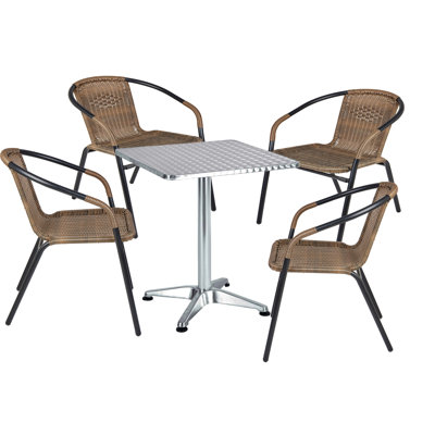Holly 4 - Person Patio Dining Set with Square Table