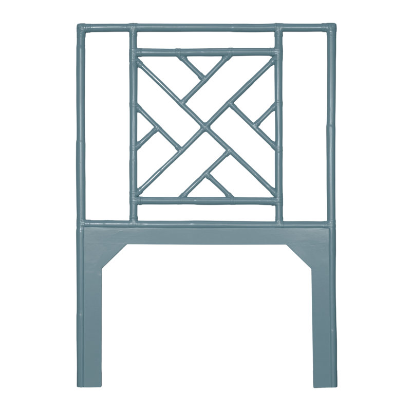 Tête de lit en rotin Cowden , Simple, Bleu régate