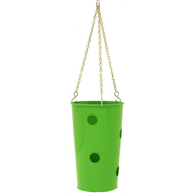 Pot de fleurs suspendu en acier galvanisé
