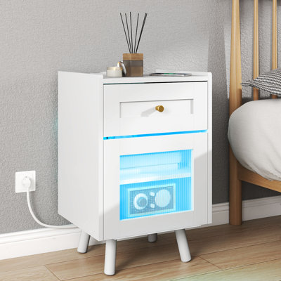 40cm W Manufactured Wood Bedside Table