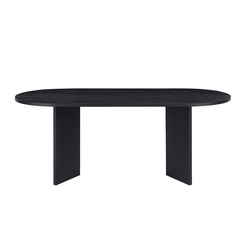 Table de salle à manger en bois, Noir, noir, noir, noir, Noir, noir, noir, noir