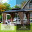 Pavillon de jardin à toit rigide en aluminium 12 pi x 10 pi Aoxun