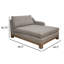 Sama RAF Modular Chaise, Pillow, 67 Inch, Solid Wood, Polyester-103053206