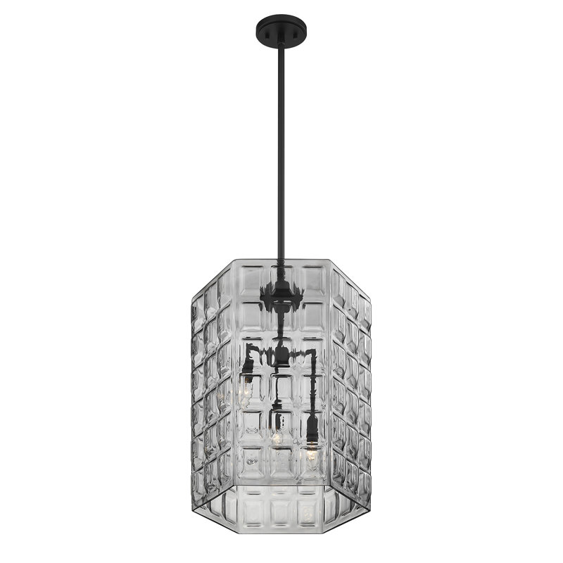 Torrix 3-Light Pendant in Matte Black, Matte Black