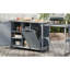 78.3" Outdoor Kitchen Island with Foldable Grill Table and Hidden Trash Cabinet-525234196