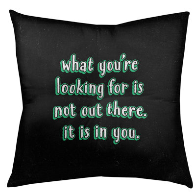 Coussin inspirant confiance en soi