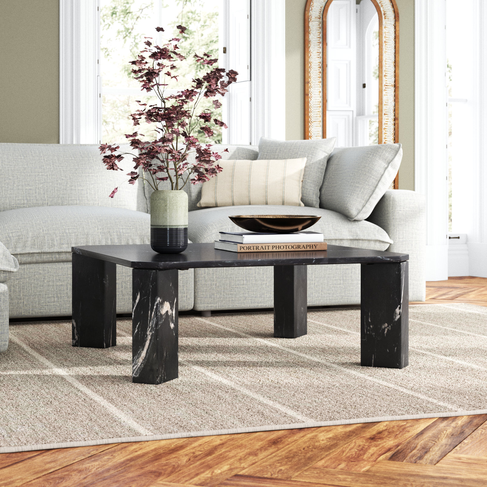 Ghislaine Single Coffee Table, Black