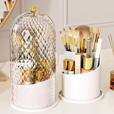Porte-pinceau à maquillage avec couvercle