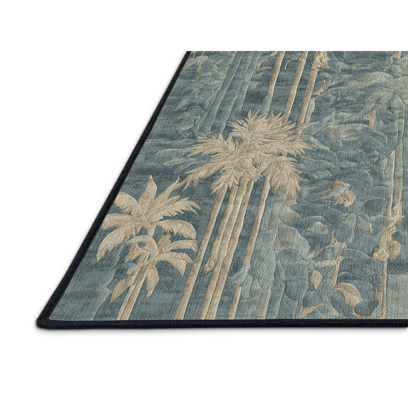 Tapis gris lavable à la machine, Rectangle 6 pi x 9 pi