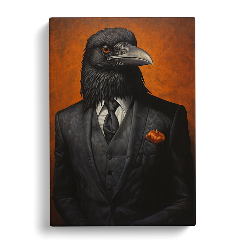 Raven In A Suit - No Frame Print, 76cm H x 50cm W x 3cm D