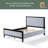 Upholstered Bed With Fluffy Soft Headboard-390072296