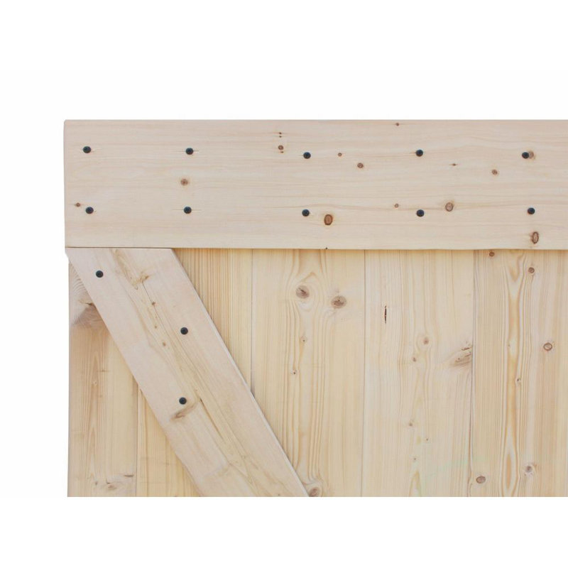 84'' Unfinished Natural Wood Classic Barn Door Slab