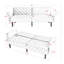 Canapé-lit futon convertible pliant avec accoudoirs réglables