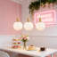 3 -Light Kitchen Island Pendant glass Pendant light gold