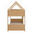 Twin-Over-Twin House-Style Floor Bunk Bed With Headboards And Footboards-465790761
