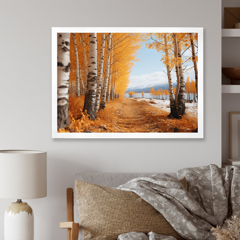 Canada Golden Hues of - reproduction sur toile, H 16 po x l 32 po x P 1 po, Cadre flottant noir