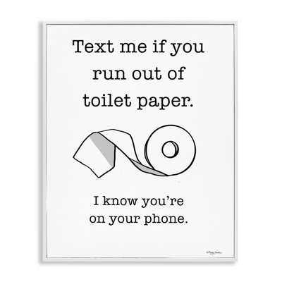 «Text Me» pour papier hygiénique, estampe numérique par Molly Matin