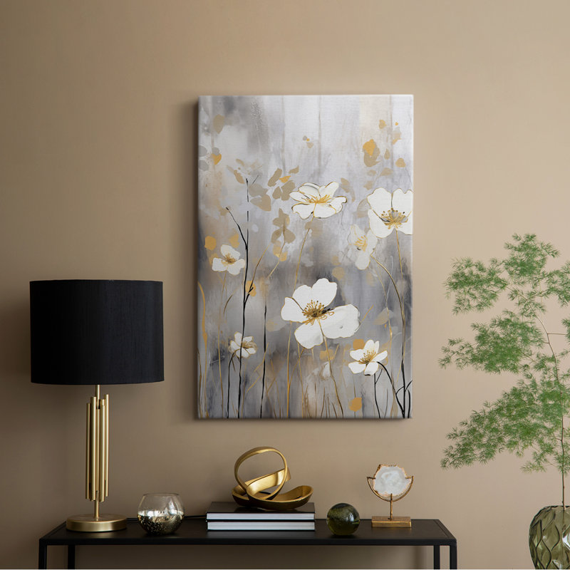 Série FLORAL CDxxiv - Toile tendue avec châssis de qualité supérieure - Prêt à être accroché, H 27 po x l 18 po