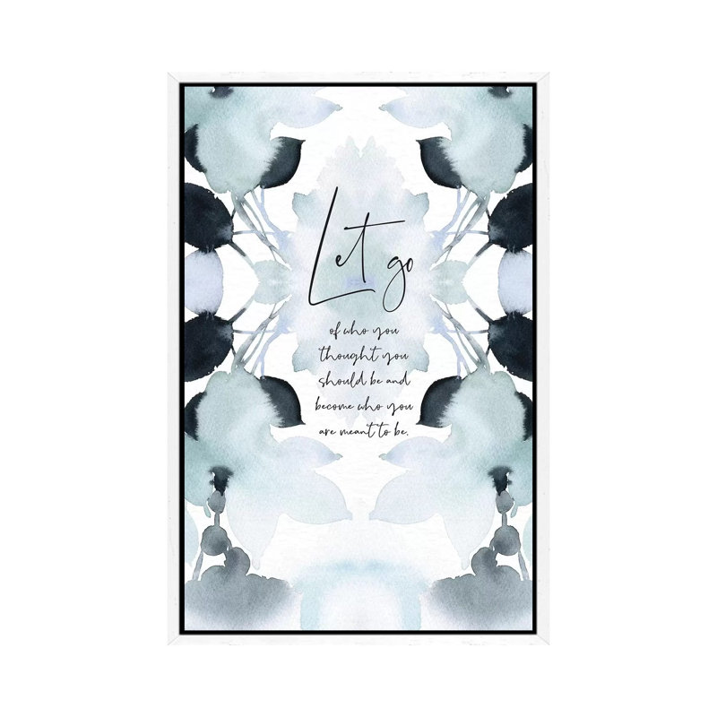 Let Go III - Print on Canvas, 66.04cm H x 45.72cm W x 3.81cm D, White Floater Framed