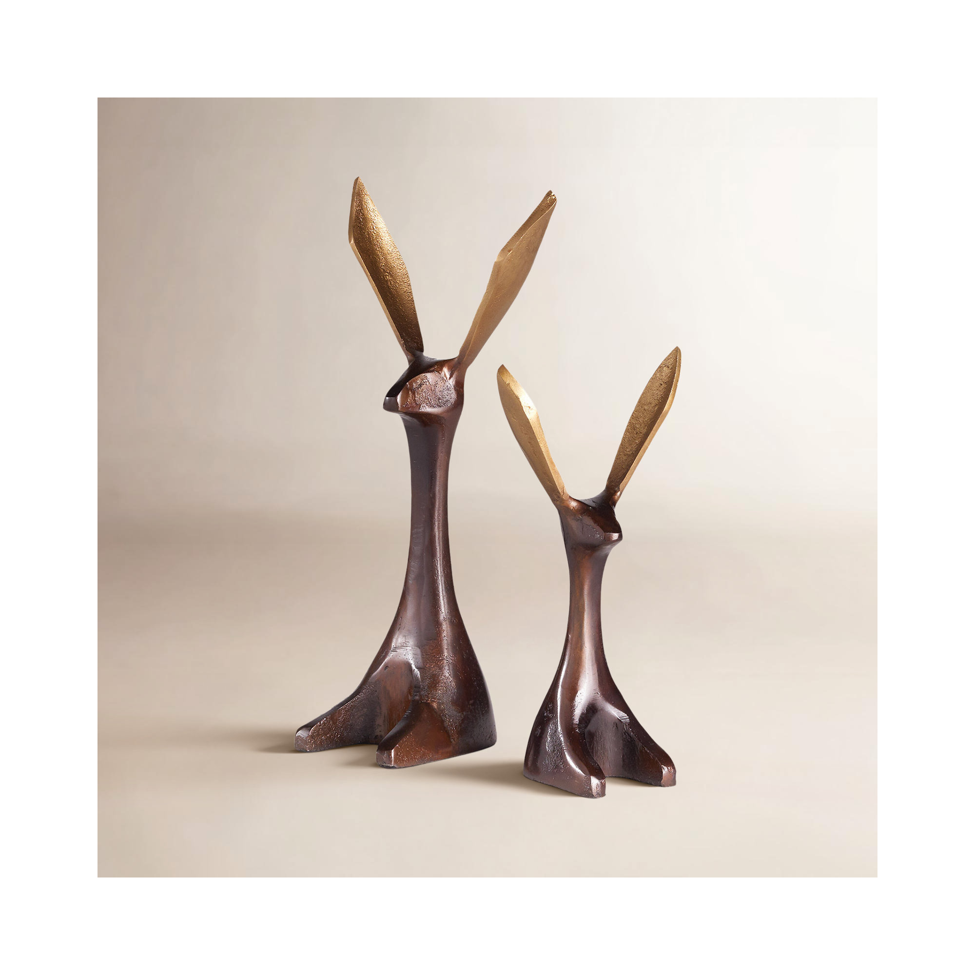 Norvin 2 Piece Norvin Figurine Set, Bronze