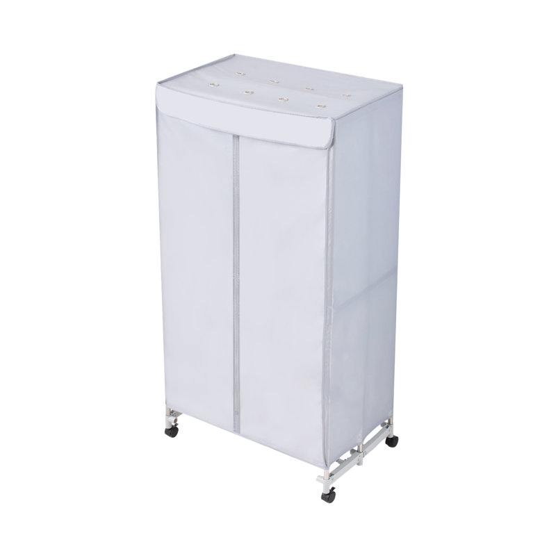 Fabric, Stainless Steel Foldable X-Frame Drying Rack, White