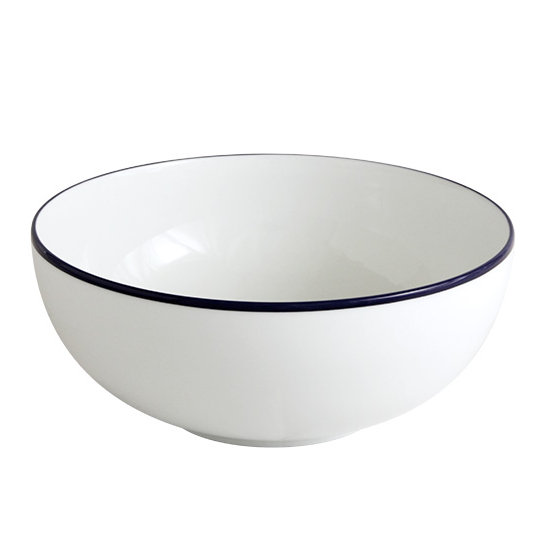 Canteen Porcelain Salad Bowl in White
