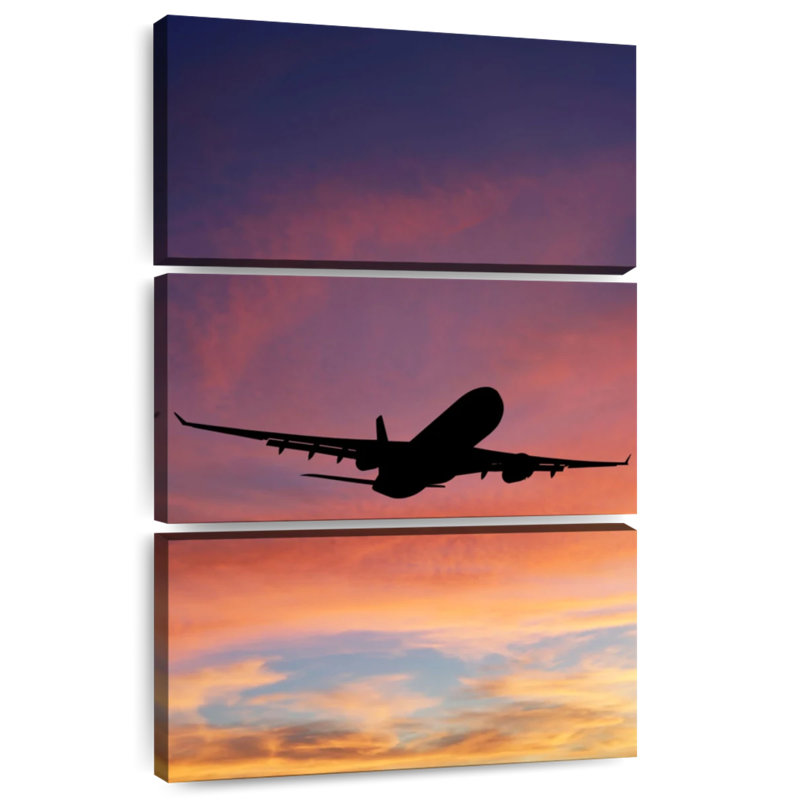Mehar Airplane Sunset Silhouette