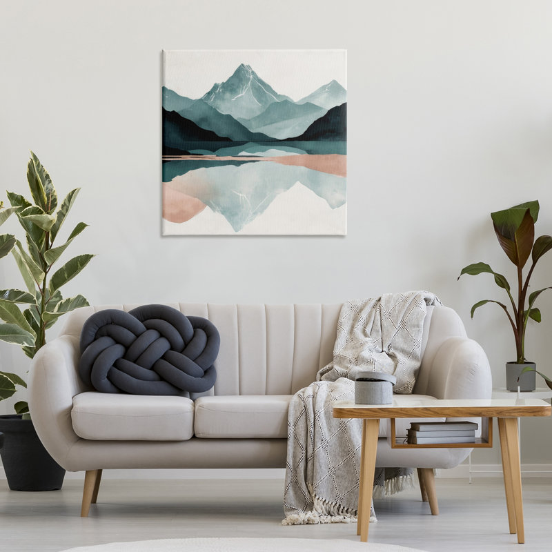 Art mural sur toile Reflections of High Peaks par Denise Dundon, H 30 po x l 30 po
