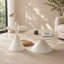 Tables basses et de cocktail modernes, aspect marbre MDF, ensemble gigogne pour la maison