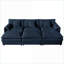 Canapés modulaires, canapé-lit modulaire surdimensionné pour salon, avec 3 repose-pieds | Bleu royal | Chenille-142032369